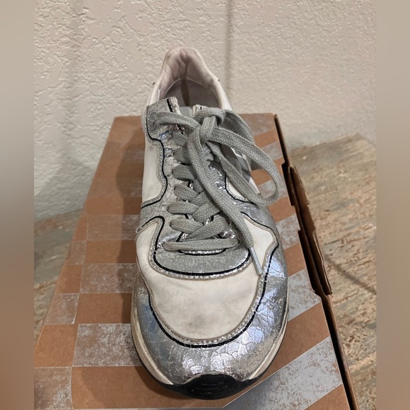 Golden Goose Sole Cole Running Shoe white-silver crack - Picture 7 of 16
